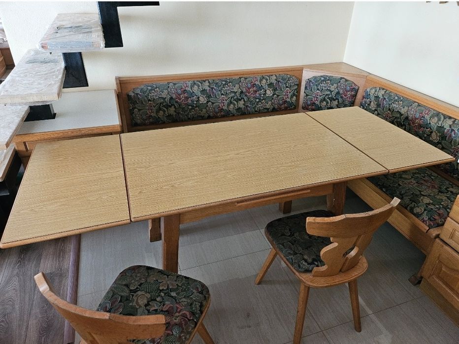 Coltar extensibil de bucătărie, lemn masiv