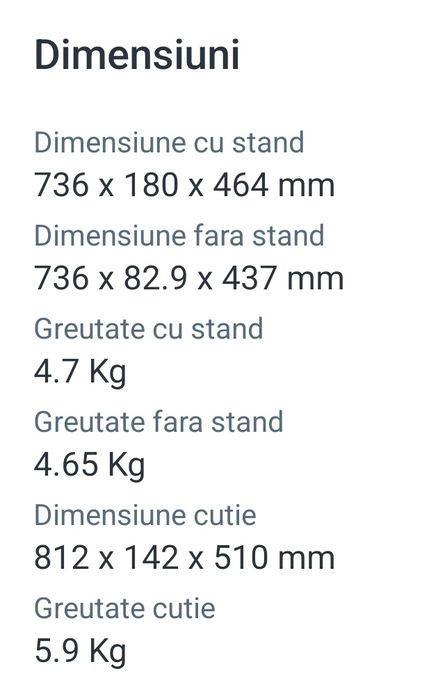 Vând Televizor LED Smart LG, 80 cm, Full HD