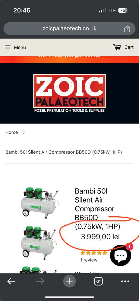 Compresor silentios aer - BAMBI BB50D, Defect!