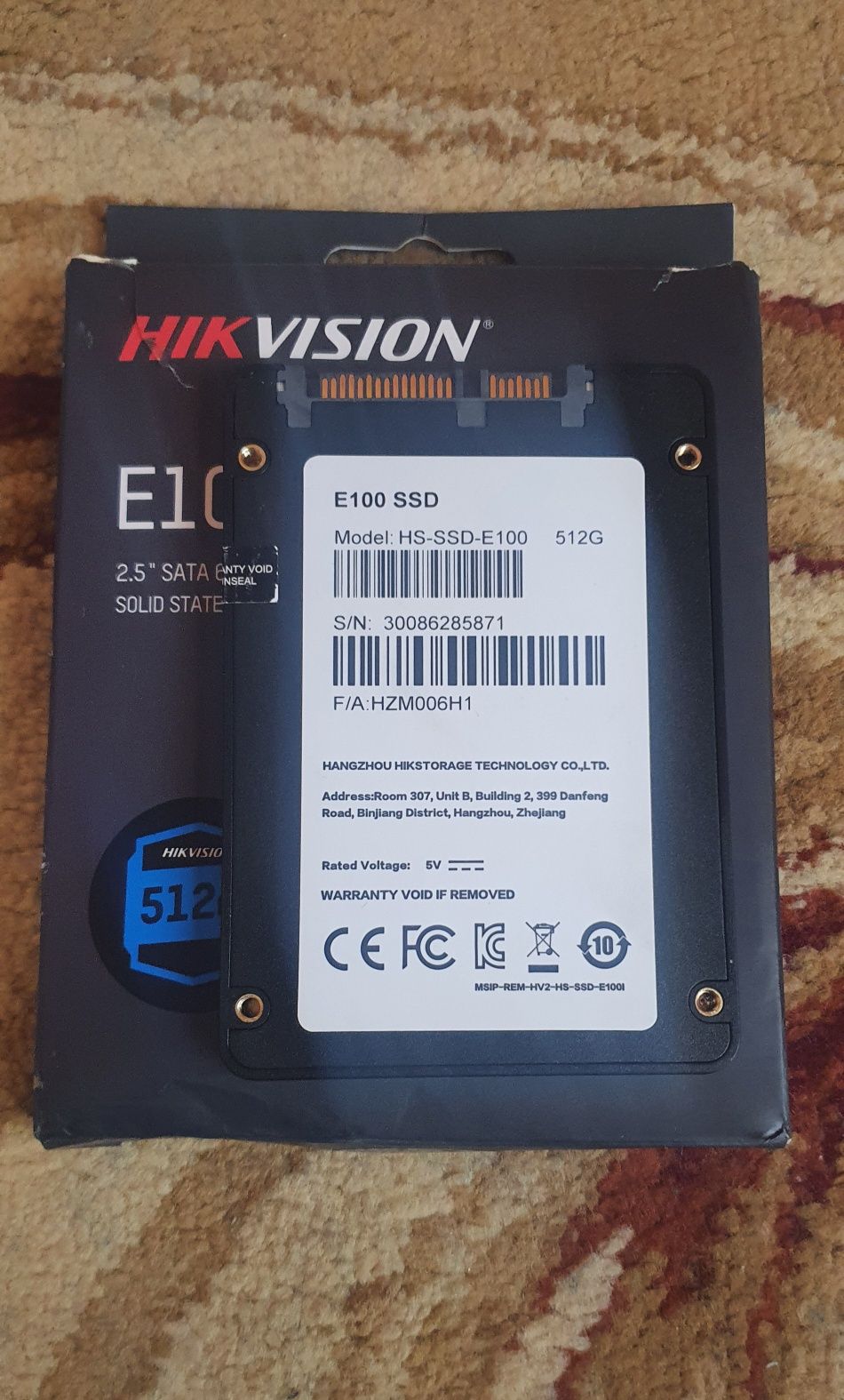 Hikvision ssd e 100 .512 gb original