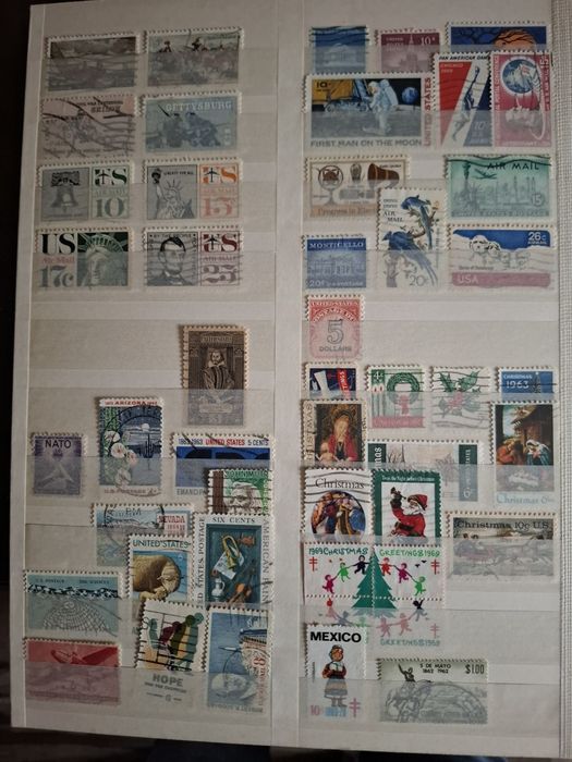 Emisii filatelice din țări europene, R.P.R,și SUA.