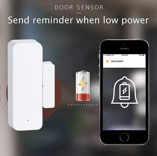 WiFi датчик за врата/прозорец с известяване на телефон tuya smartlife