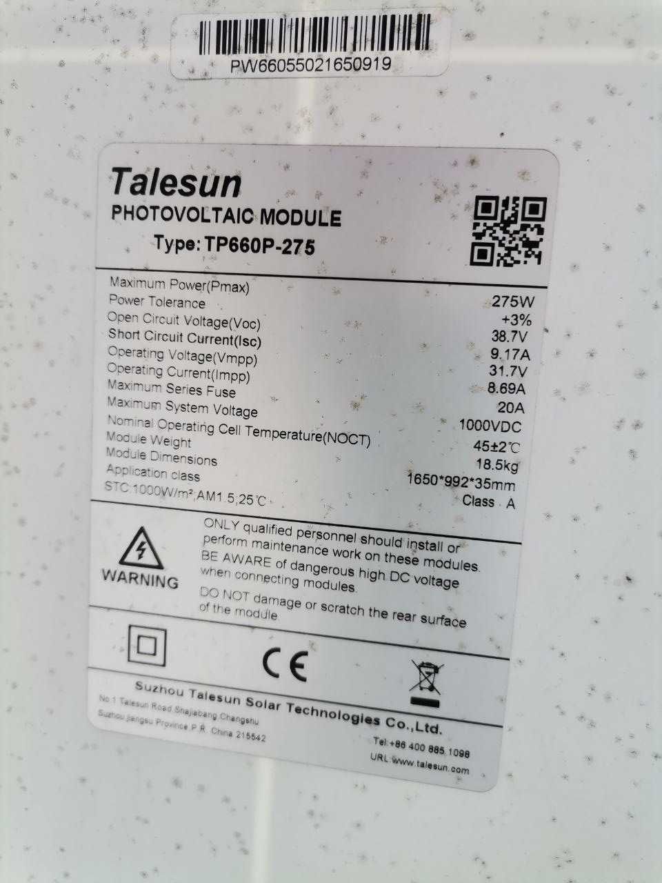 Talesun Panou Fotovoltaic 275W