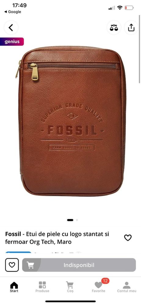 Etui din piele Fossil