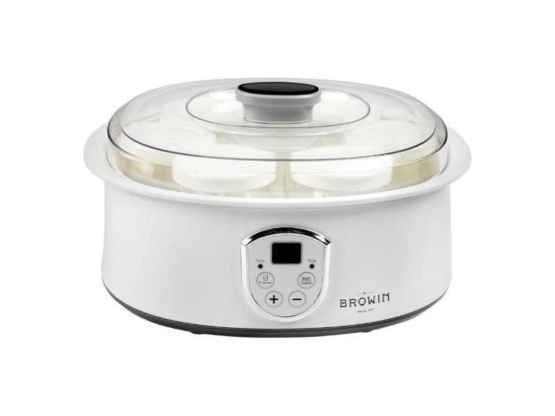 Уред за Кисело Мляко с Термостат и 7 Стъклени Бурканчета Browin 801015