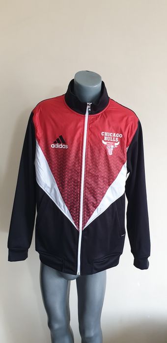 Adidas Chicago Bulls Mens Full Zip Sz L НОВО! ОРИГИНАЛ! Мъжко Горнище!