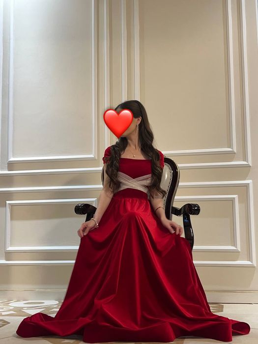 Роскошное Вечернее Платье Винного Цвета со Шлейфом (Надевала 1 Раз