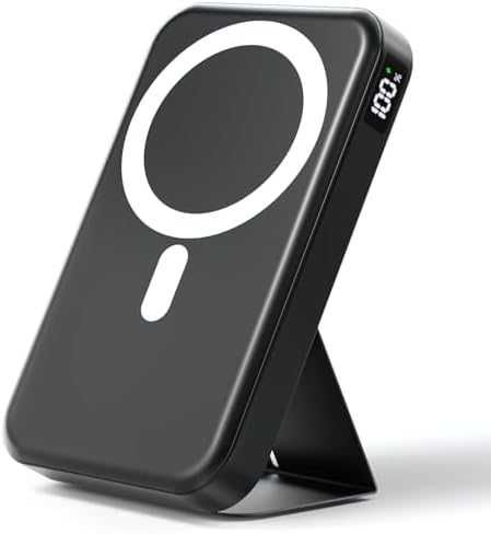 Нов Безжично бързо зарядно 10000mAh с LED дисплей и стойка Power Bank