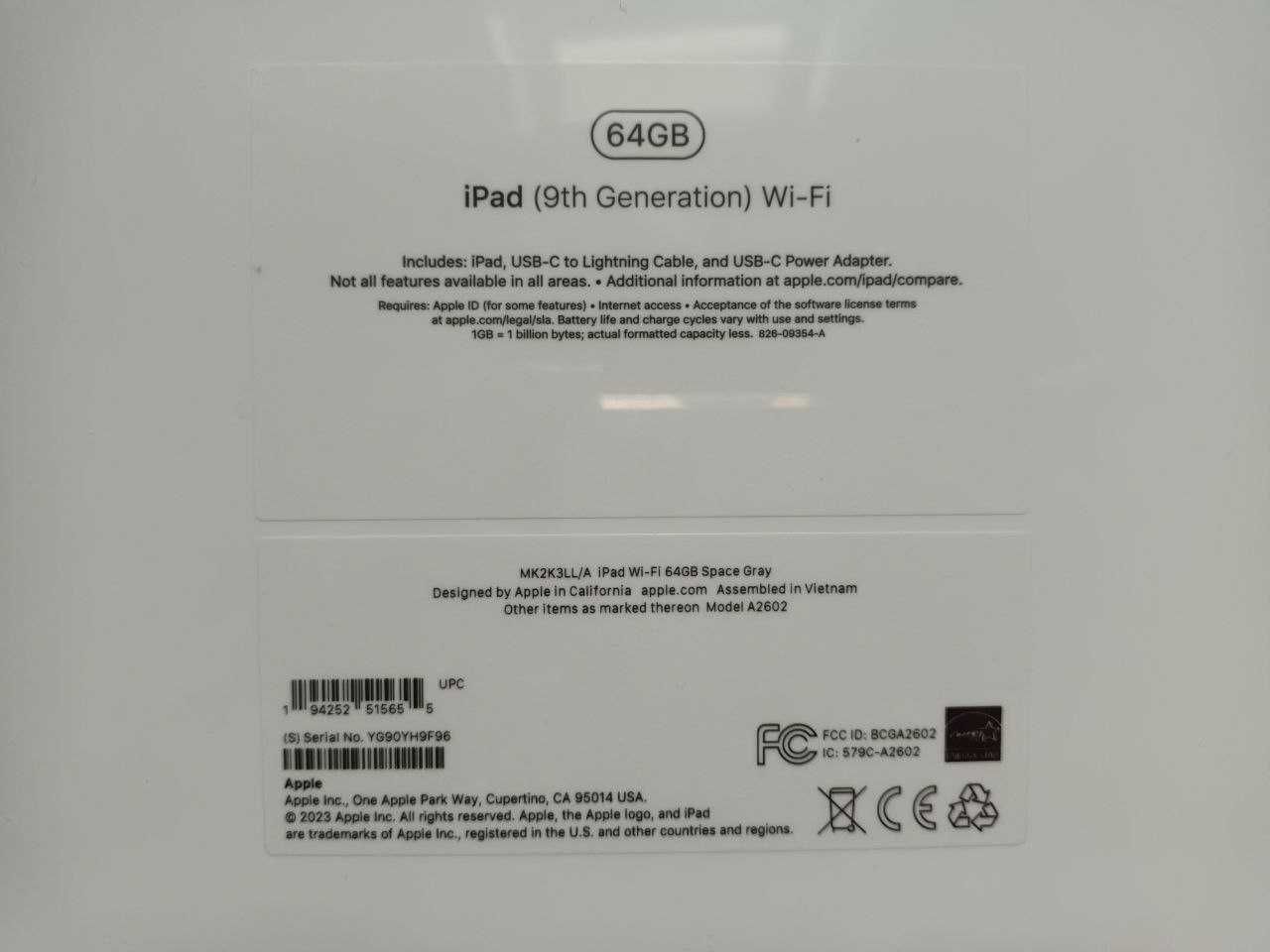 Янги Ipad (9th Generation) Wi Fi 64 GB сотилади. Очилмаган