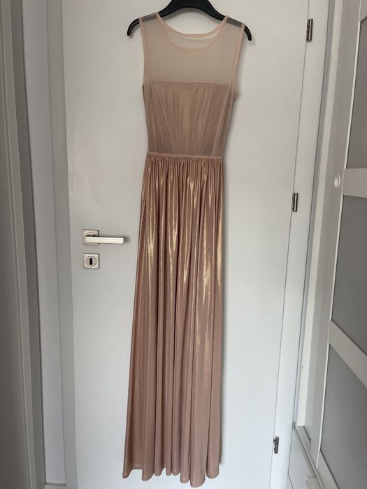 Rochie eveniment lunga aurie