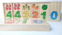 Големи дървени числа - пъзел / woodentoys.olx.bg