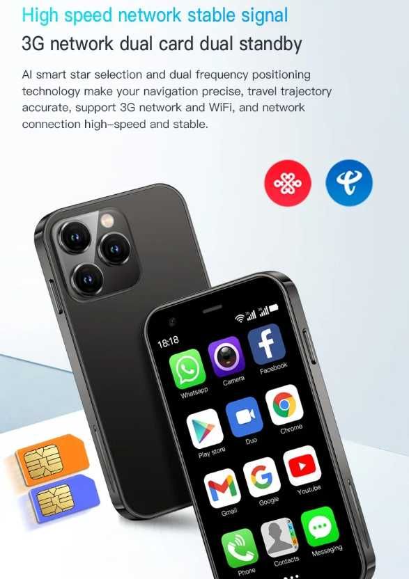 Mini smartfon Soyes XS15 Android sensor, 3G 2/16 GB telefon