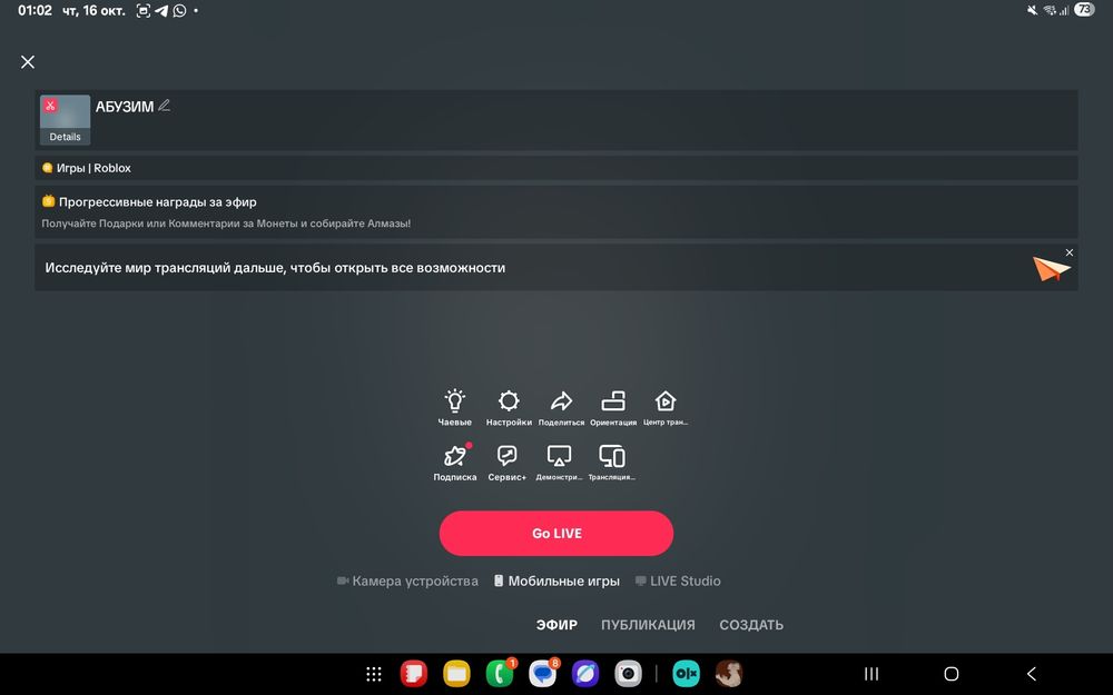 Аккаунт тикток с доступом в эфир