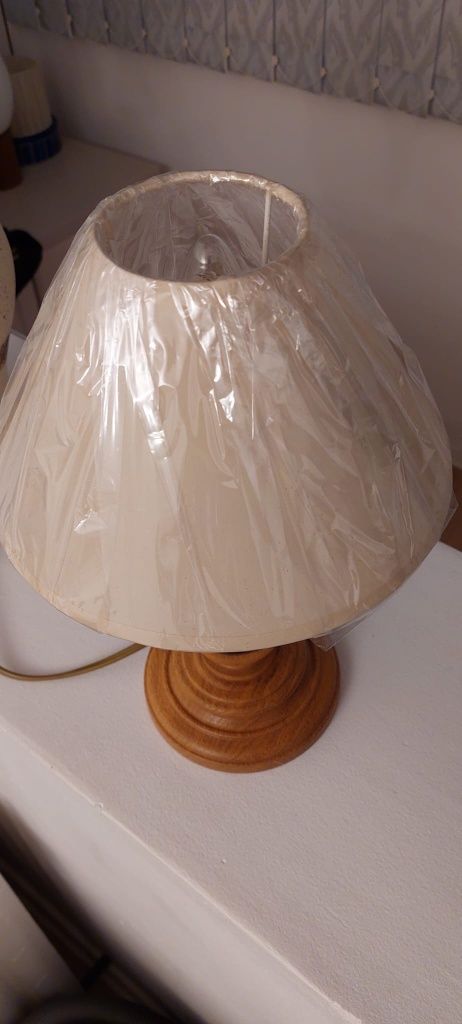Lampa veioza vintage originala colectie lemn masiv W. Muller 1970