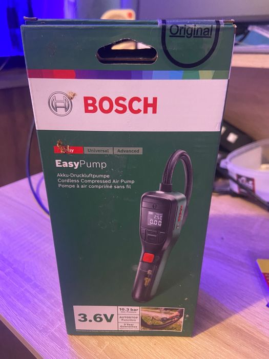 Акумулаторна въздушна помпа Bosch за гуми и други на батерия