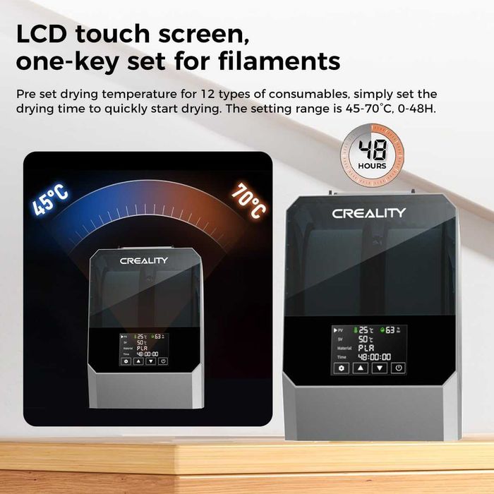 Filament oficial Creality Space PI 2025  uscator 2 role imprimanta  3D