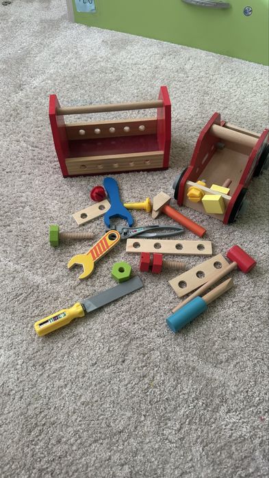 Лего Дупло детски играчки дървени инструменти количка