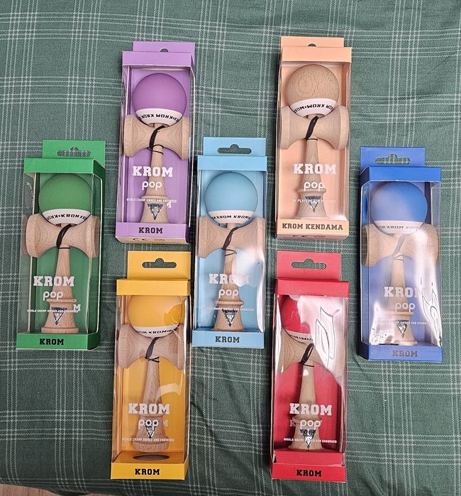 Kendama Originală Krom Pop Rubber SIGILATĂ  diverse culori
