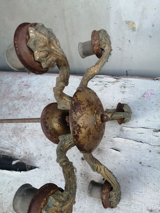 Бронзовая люстра послевоенных лет