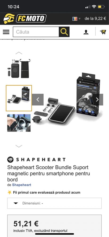 Shapeheart Scooter Bundle Suport magnetic pentru smartphone