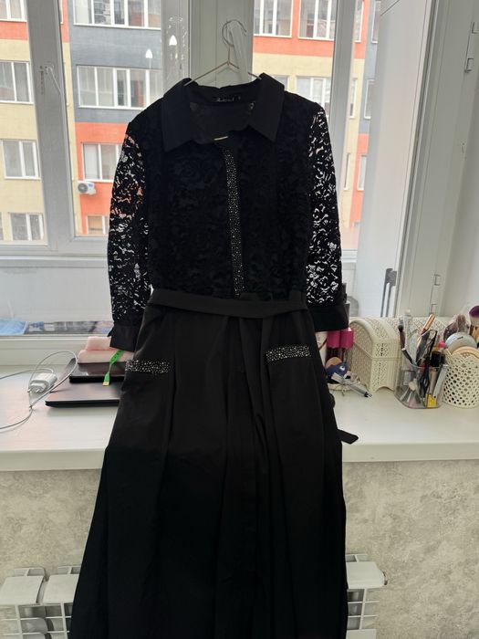 Черный платье 48 р