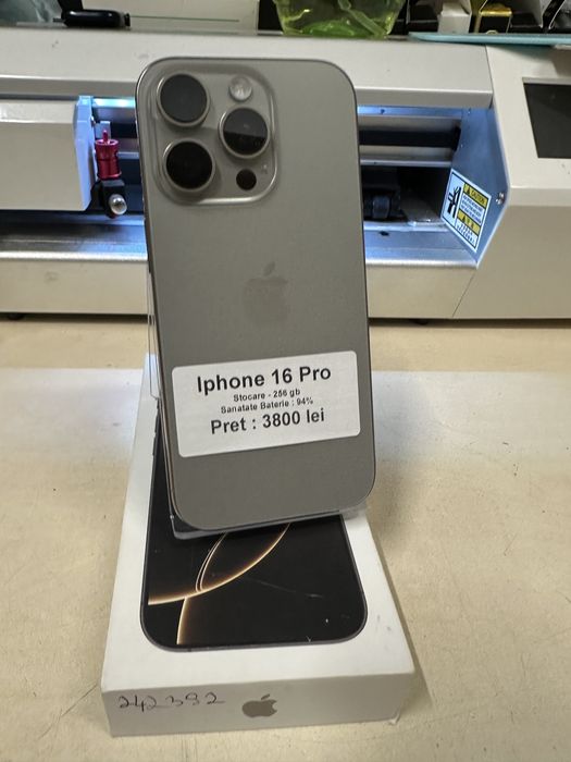 Iphone 16 pro / 256 gb / garantie / folie sticla cadou