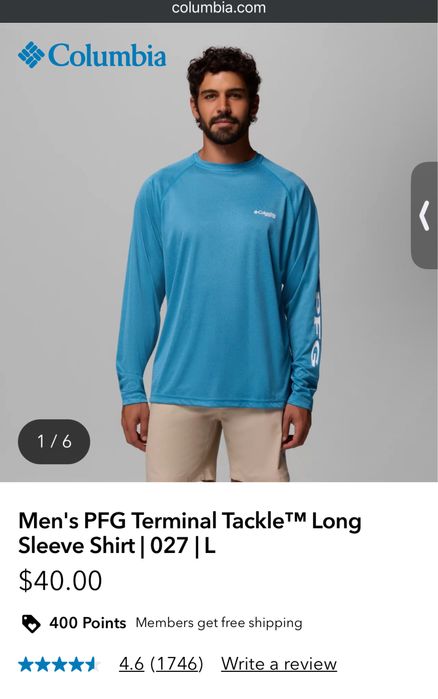 Columbia PFG Blue Sweatshirt XL