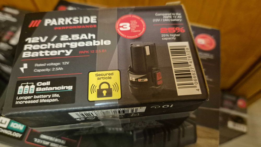 12v 2.5a Parkside Performance НОВА батерия ГАРАНЦИЯ