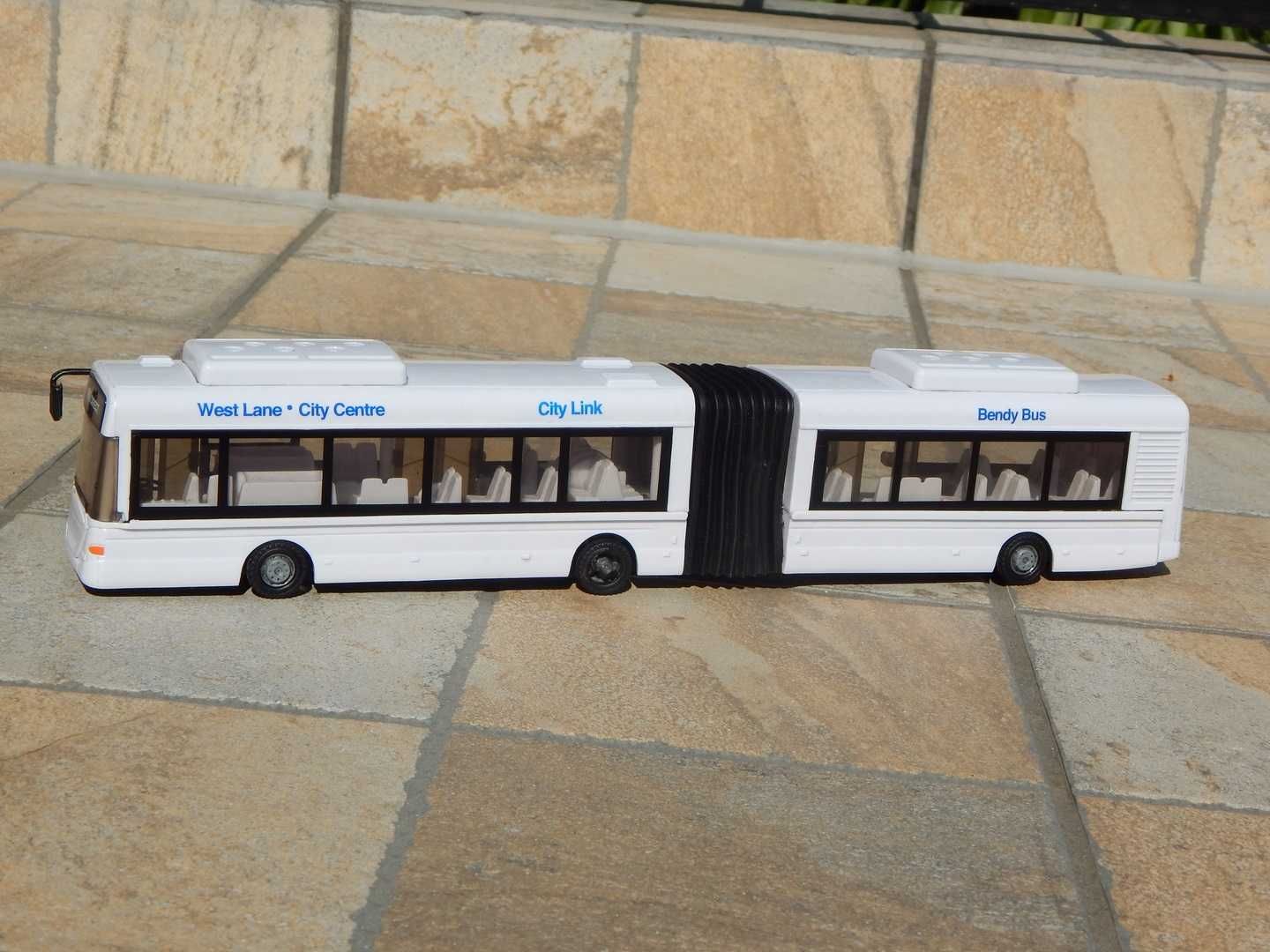 Macheta jucarie plastic autobuz articulat 40 cm lungime