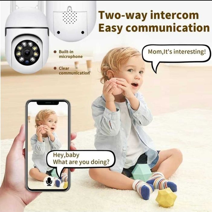 Camera De Supraveghere 2K 2.4G & 5G Video WIFI. Alb. Card 32gb inclus.
