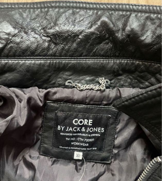 JACK & JONES / мъжко кожено яке XL
