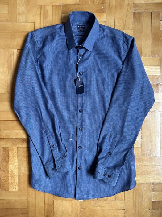 Cămașă Benvenuto Purple Premium Slim Fit Bumbac Bărbați - M (40)