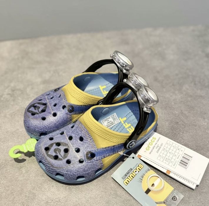 Crocs minion желто синиекроксы