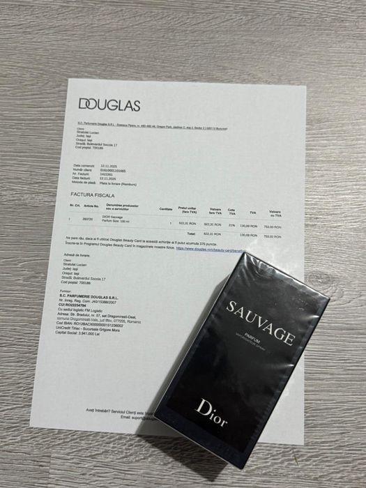 Dior Sauvage PARFUM 100ml - Sigilat