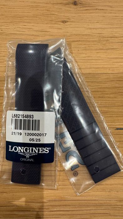Оригинални LONGINES HydroConquest синя гумена каишка и закопчалка