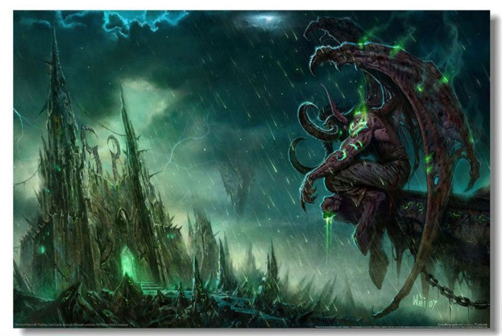 XXL Геймърски пад World of Warcraft подложка за мишка Уаркрафт 90х40см