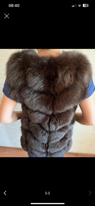 Меховая жилетка песец