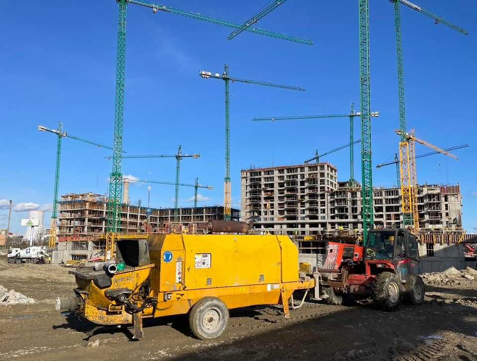 Pompa de beton stationara Putzmeister radier fundatii cofraj