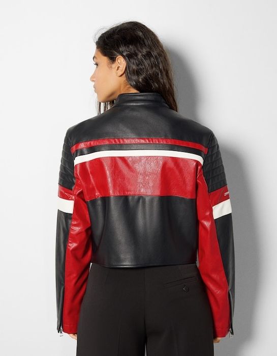 Geaca Bershka cropped motocross