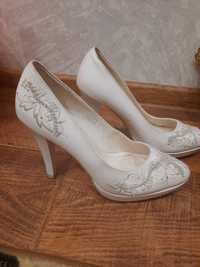 Свадебные белые туфли 38 размер