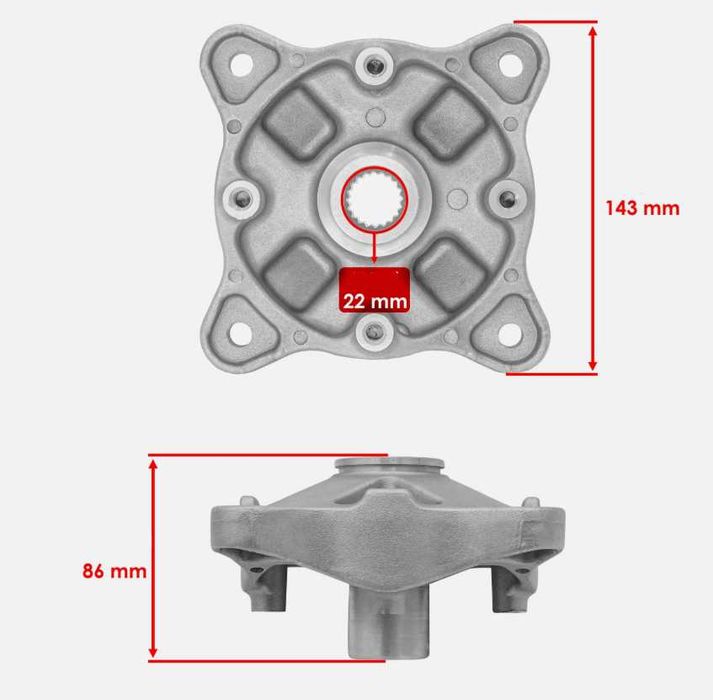 Предна главина 2005-14 Polaris Sportsman 800 Magnum Sportsman 500