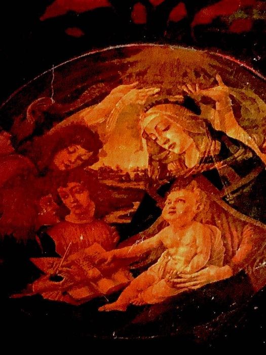 Antic tablou-deosebit-cromolitografie pe lemn-Franta