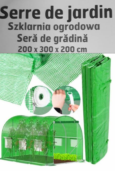 SERA De GRĂDINA tip tunel cu cadru metalic 6 mp NOUĂ - 370 Lei