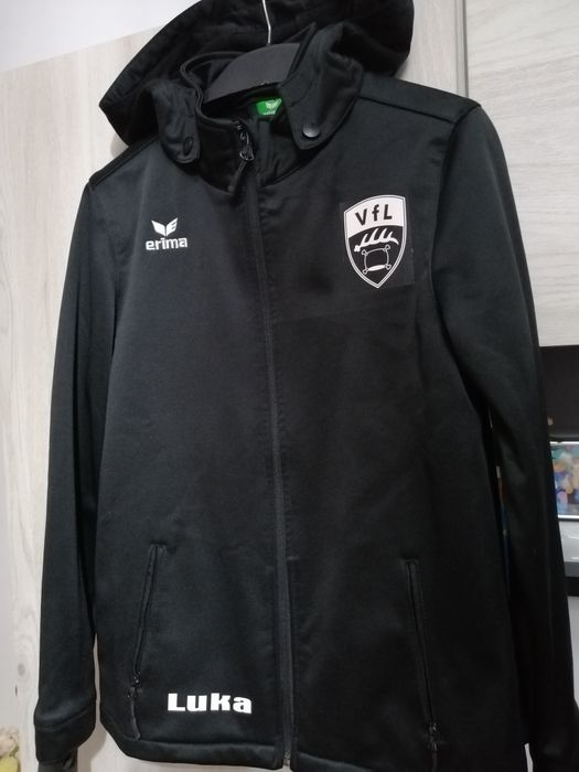 Geaca Softshell copii / băiat, de fotbal, nume personalizat Luca, 158