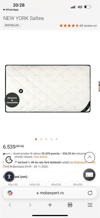 Pat Montessori căsuță, saltea Serta New York, dulap și comodă copii