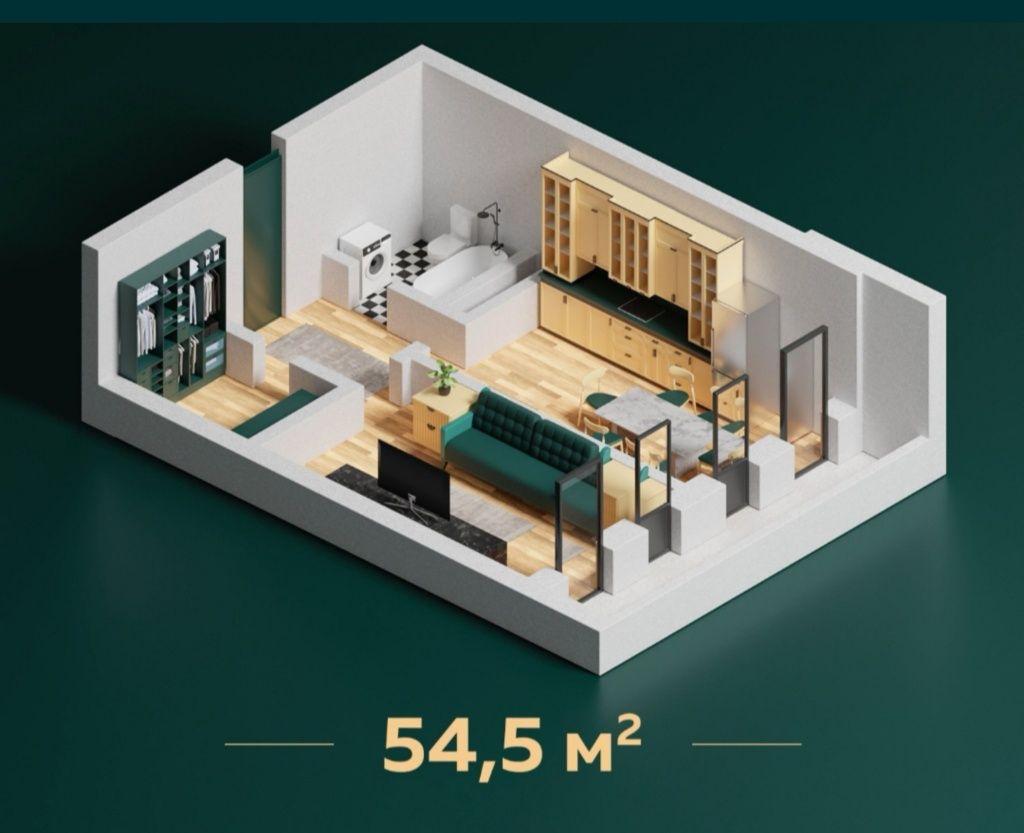 Продаётся 2 комнатная квартира в ЖК Darkhan Residence,ор Стадион Старт