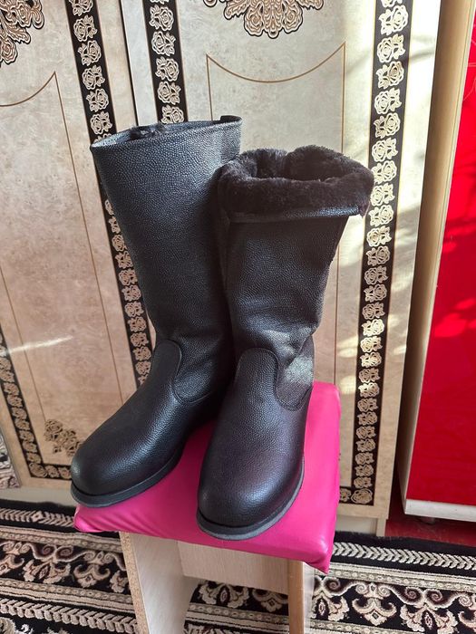 Кирзовый сапог с мехом