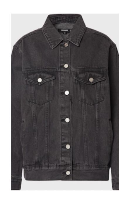 Черно дънково яке Missguided