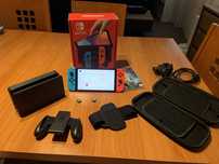 Nintendo switch oled blue and red с игра