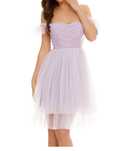 Rochie lila, midi de ocazie